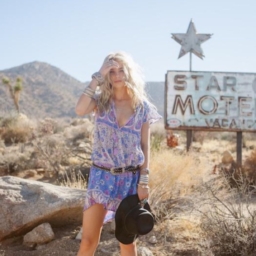 Boho blossom mini dress
